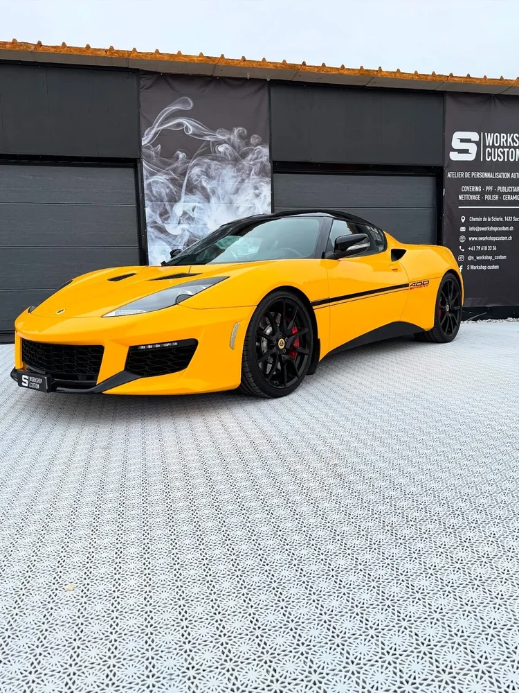Lotus Evora (publié en février 2025), ppf et réparation des phares avant : photo 1 sur 2